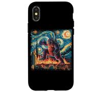 Camiseta Kaiju Monstruo Japonés Van Gogh Noche Estrellada Carcasa para iPhone X/XS