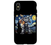 Camiseta Kaiju Monstruo Japonés Van Gogh Noche Estrellada Carcasa para iPhone X/XS