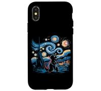 Camiseta Kaiju Monstruo Japonés Van Gogh Noche Estrellada Carcasa para iPhone X/XS