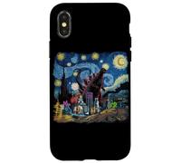 Camiseta Kaiju Monstruo Japonés Van Gogh Noche Estrellada Carcasa para iPhone X/XS