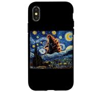 Camiseta Kaiju Monstruo Japonés Van Gogh Noche Estrellada Carcasa para iPhone X/XS