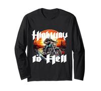 Camiseta Karneval Motorrad Rocker Trikot Spruch Fasching Hell Tod Manga Larga