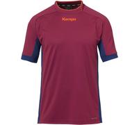 Kempa Prime Shirt Camiseta De Balonmano Cuello Asimétrico para Hombre, Hombre, Rojo Oscuro/Azul Deep, L