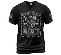 Camiseta La Normalidad No Va A Volver Jesús Es T-Shirt Cuello Redondo Mangas Cortas Elegante Camisetas para Correr Pesca Entrenamiento M