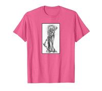 Camiseta La Santa Muerte Camiseta, Hombre, Rosa Jaspeado, XXL