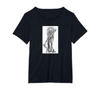 Camiseta La Santa Muerte Camiseta, Mujer Tallas Grandes, Negro, 4XL Grande