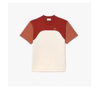 Camiseta Lacoste de punto jersey de algodón con bloques de color - Color: MARRON