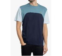 Lacoste de los hombres Camiseta de algodón con bloques de colores, Multicolor