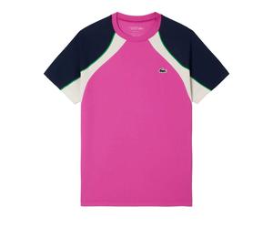 Camiseta Lacoste Players Collection Th8951 Hi2 Malva / Navy Blue-lapland