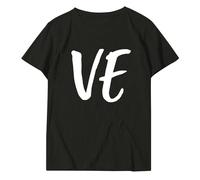 Camiseta larga para mujer camiseta impresa con un significado especial para el día de San Valentín entre personas del mismo sexo, Le Noir, S
