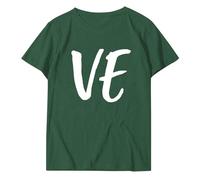 Camiseta larga para mujer camiseta impresa con un significado especial para el día de San Valentín entre personas del mismo sexo, verde, XL