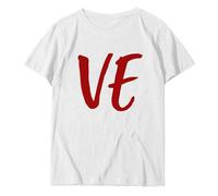 Camiseta larga para mujer camiseta impresa con un significado especial para el día de San Valentín entre personas del mismo sexo, blanco, XXL