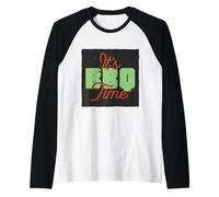 Camiseta #lele It's grill time, es hora de hacer barbacoas, grill master Camiseta Manga Raglan