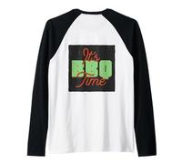 Camiseta #lele It's grill time, es hora de hacer barbacoas, grill master Camiseta Manga Raglan