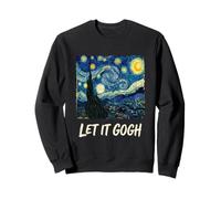 Camiseta Let It Gogh Swirling Sky Night Art Lover, Divertido Juego de Palabras, 1 Sudadera