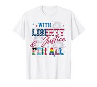Camiseta LGBT con libertad y justicia para todos los derechos humanos Camiseta
