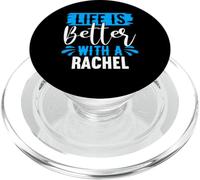 Camiseta Life Is Better with A Rachel Nombre Rachel PopSockets PopGrip para MagSafe