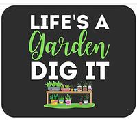 Camiseta Lifes A Garden Dig It, Camiseta De Jardinería, Jardinero Alfombrilla Raton Bordes Cosidos Alfombrillas De Mouse Antideslizante Alfombrilla De Ratón para Juego Computadora 25X30Cm