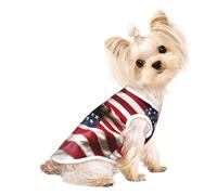 Camiseta ligera con estampado de bandera estadounidense de bombero, para perro, camiseta fresca y transpirable para perro, ropa elástica sin mangas para mascotas