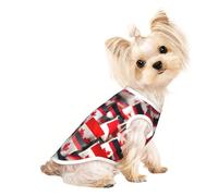 Camiseta ligera con estampado de banderas canadienses pequeñas, camisetas de verano transpirables para perro, ropa elástica sin mangas para mascotas