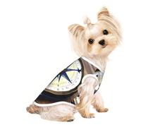 Camiseta ligera con estampado de brújula náutica para perro, camiseta de verano fresca y transpirable para perro, ropa elástica sin mangas para mascotas
