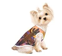 Camiseta ligera con estampado de cactus y atardeceres del desierto, para perro, camiseta fresca y transpirable para perro, ropa elástica sin mangas para mascotas