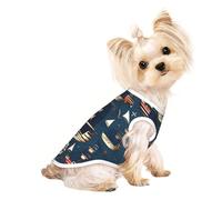 Camiseta ligera con estampado de piratas náuticos, para perro, para verano, fresca, transpirable, ropa elástica sin mangas para mascotas