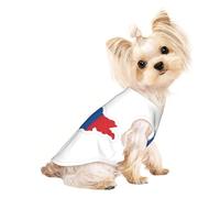 Camiseta ligera de verano para perros con estampado de mapa de la bandera de Mongolia, suave, transpirable, elástica, para gatos y perros
