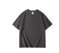 Camiseta Lisa para Hombre 220gsm Heavy Plus Size Plain T-Shirt For Men Summer Short Sleeve tee Cotton Solid Color Trendy Casual White Black Top(Steel Gray,4XL)