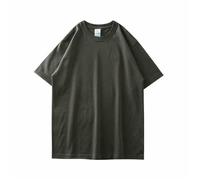 Camiseta Lisa para Hombre 280gsm Oversized Heavyweight T Shirt For Men Summer Short Sleeve tee Cotton Plain Top Casual Men's Clothing 9.9oz(Dark Grey,M (60-67.5kg))