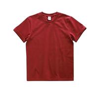 Camiseta Lisa para Hombre 280gsm Oversized Heavyweight T Shirt For Men Summer Short Sleeve tee Cotton Plain Top Casual Men's Clothing 9.9oz(Burgundy,XS (Below 52.5kg))