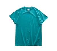 Camiseta Lisa para Hombre 280gsm Oversized Heavyweight T Shirt For Men Summer Short Sleeve tee Cotton Plain Top Casual Men's Clothing 9.9oz(Green,L (67.5-80kg))