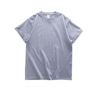Camiseta Lisa para Hombre 280gsm Oversized Heavyweight T Shirt For Men Summer Short Sleeve tee Cotton Plain Top Casual Men's Clothing 9.9oz(Purple,XS (Below 52.5kg))