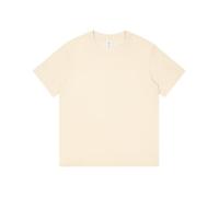 Camiseta Lisa para Hombre Heavy Cotton Men's Short Sleeve T Shirt Solid Color Summer Bottom Half Long Fleece(Apricot Yellow,XL)