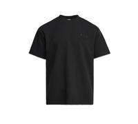 Camiseta Lisa para Hombre Men's Heavyweight 280g Summer New Cotton Solid Color Short Sleeve T-Shirt Crew Neck Triangle Label All-Match Minimalist tee(Black,3XL)