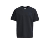Camiseta Lisa para Hombre Men's Heavyweight 280g Summer New Cotton Solid Color Short Sleeve T-Shirt Crew Neck Triangle Label All-Match Minimalist tee(Dark Blue,M)