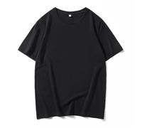 Camiseta Lisa para Hombre Oversized Heavyweight T Shirt For Men Summer Short Sleeve tee Cotton Plain Top Casual Men's Clothing(Black,XL)