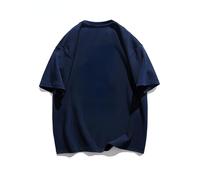 Camiseta Lisa para Hombre Pure Cotton 180g Men's T-Shirt Solid Color Short Sleeved Top Summer Casual Basic(Color-12,XXXL)