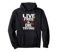 Camiseta Live Free or Die Trying Eagle - Libertad y Fuerza Sudadera con Capucha