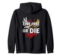 Camiseta Live Free or Die Trying Eagle - Libertad y Fuerza Sudadera con Capucha