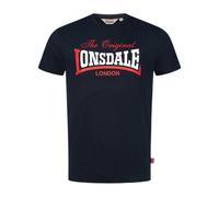 Lonsdale Aldingham Camiseta, Azul Marino, Rojo y Blanco, S Hombres