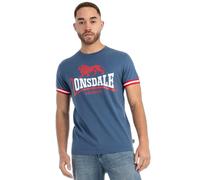 Lonsdale Kergord T-Shrit, Azul Marino/Rojo/Blanco, M para Hombre