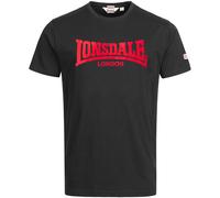 Lonsdale Camiseta para Hombre. Negro/Rojo XL