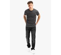 Lonsdale Logo Kai Camiseta, Gris y Negro, 5XL Hombres