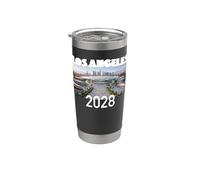 Camiseta Los Ángeles 2028 Vaso térmico de acero inoxidable de doble pared