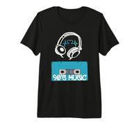 Camiseta Love 90's Music & Heartbeat Retro Camiseta Premium