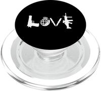 Camiseta Love Weapons Guns Granadas Cuchillos Rifle de Asalto PopSockets PopGrip para MagSafe