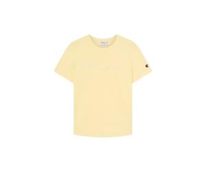 CAMISETA M/C AMARILLA CHAMPION 118382-YS165 MUJER ALGODON PREMIUM