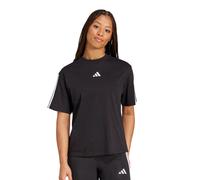 Adidas Donna Essentials 3-Stripes Boyfriend T-Shirt, Black/White, XL