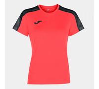 Camiseta M/C Mujer Joma Academy 901141 Transpirable - Talla: 4XS-3XS, Color: CORAL FLÚOR NEGRO